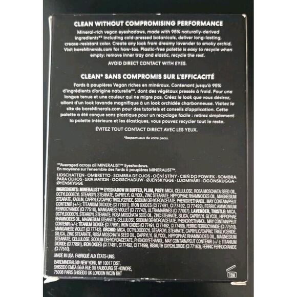 Bareminerals Mineralist Eyeshadow Palette Heathered 6 0.04 Each NIB - Picture 5 of 5